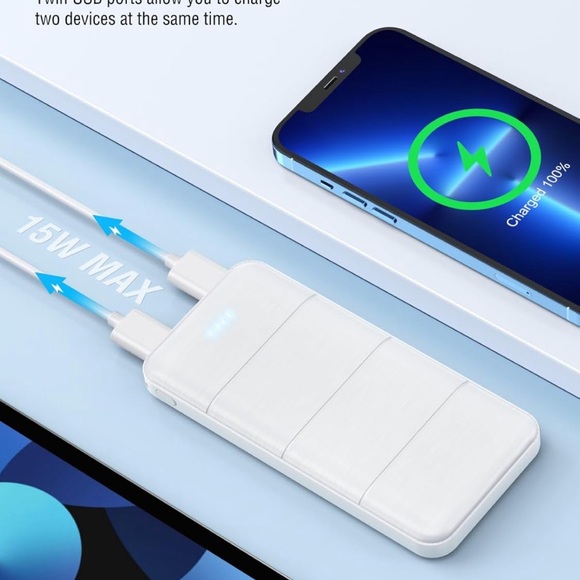 Portable-Charger-Power-Bank - 15000mAh Dual USB Power Bank Output - Picture 4 of 8